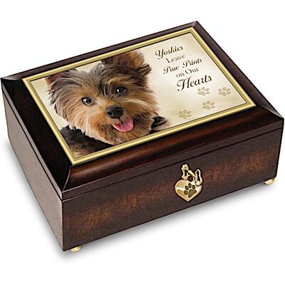 The Bradford Exchange Yorkies Leave Paw Prints On Our Hearts Music Box The Bradford Exchange Yorkies Leave Paw Prints On Our Hearts Music Box