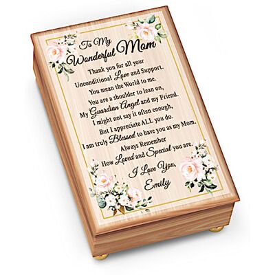 The Bradford Exchange To My Mom Wooden Music Box Signed With Your Name The Bradford Exchange To My Mom Wooden Music Box Signed With Your Name