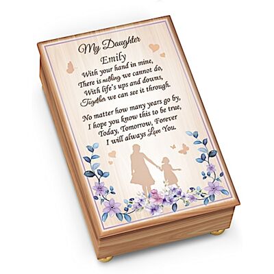 The Bradford Exchange My Daughter, I Love You Music Box Personalized With Her Name The Bradford Exchange My Daughter, I Love You Music Box Personalized With Her Name