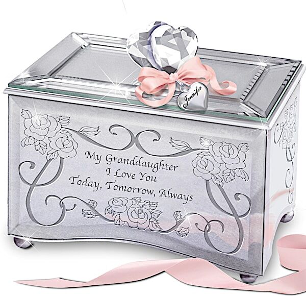 The Bradford Exchange "Today, Tomorrow & Always" Personalized Music Box for Granddaughters