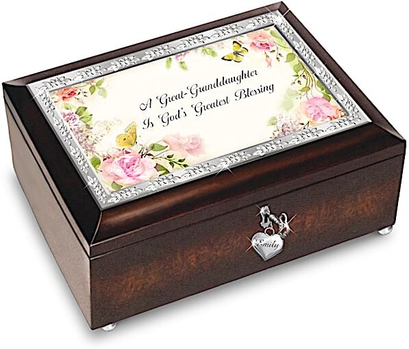 The Bradford Exchange A Great-Granddaughter Is God's Greatest Blessing Personalized Music Box