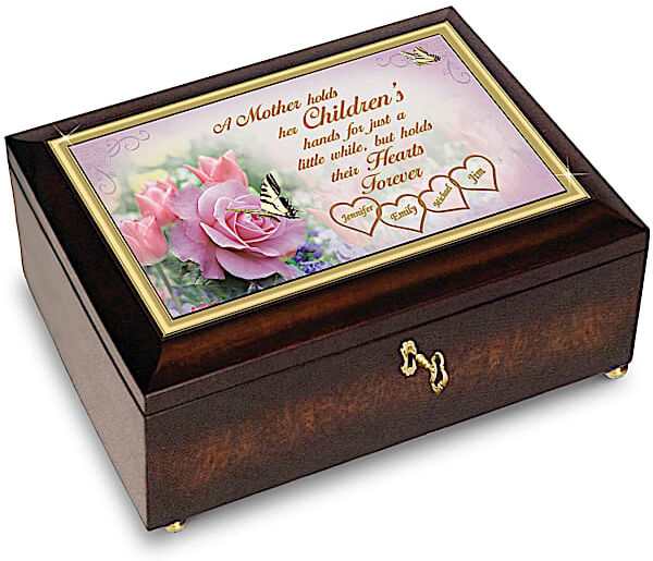 The Bradford Exchange A Mother's Love Music Box Personalized With Family Names: Bradford Exchange