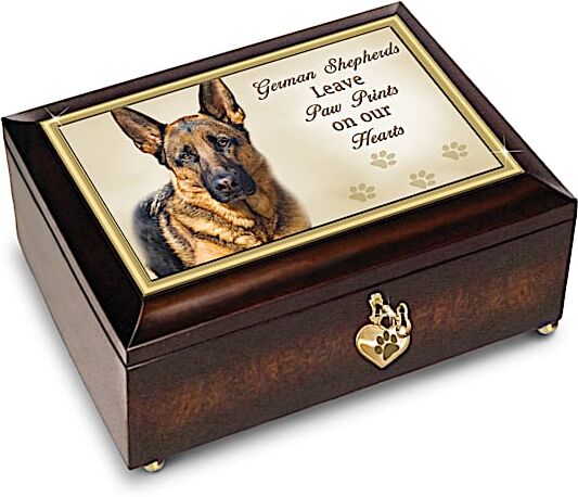 The Bradford Exchange German Shepherds Leave Paw Prints On Our Hearts Music Box