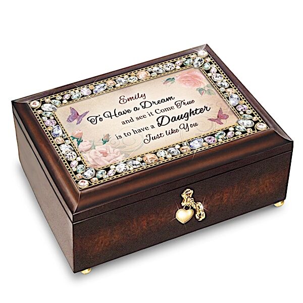 The Bradford Exchange My Daughter, You're a Dream Come True Personalized Jeweled Music Box