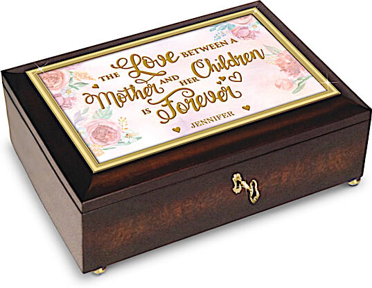 The Bradford Exchange A Mother's Love Is Forever Music Box With Children's Names