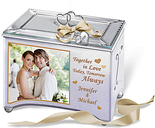 The Bradford Exchange Personalized Romantic Music Box With Your Photo And 2 Names