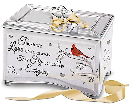 The Bradford Exchange Always Beside Me Personalized Music Box With Cardinal Art