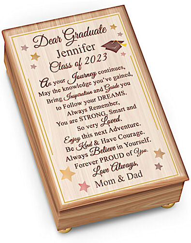 The Bradford Exchange Congratulations, Graduate Personalized Heirloom Music Box