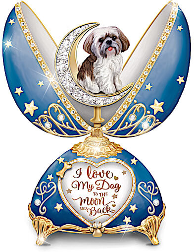 The Bradford Exchange Shih Tzu Peter Carl Faberg-Style Musical Egg