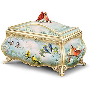 The Bradford Exchange Songbird Serenade Handcrafted Heirloom Porcelain Music Box