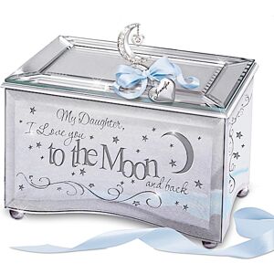 The Bradford Exchange My Daughter, I Love You To The Moon Personalized Mirrored Music Box