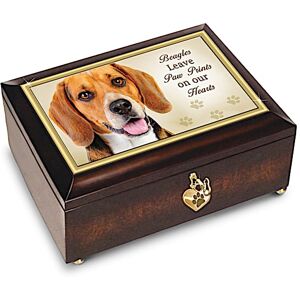 The Bradford Exchange Beagles Leave Paw Prints On Our Hearts Music Box