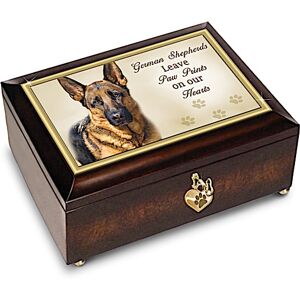 The Bradford Exchange German Shepherds Leave Paw Prints On Our Hearts Music Box