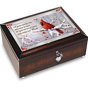 The Bradford Exchange Keepsake Music Box: Messenger From Heaven Cardinal Jewelry Music Box