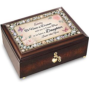 The Bradford Exchange My Daughter, You're a Dream Come True Personalized Jeweled Music Box