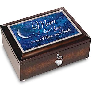 The Bradford Exchange Mom, I Love You To The Moon And Back Music Box With Poem Card: Bradford Exchange