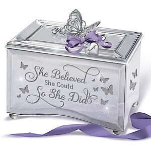 The Bradford Exchange Women's Empowerment Personalized Music Box with Name-Engraved Heart Charm