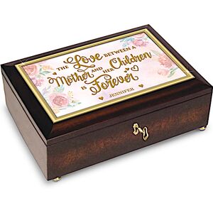 The Bradford Exchange A Mother's Love Is Forever Music Box With Children's Names