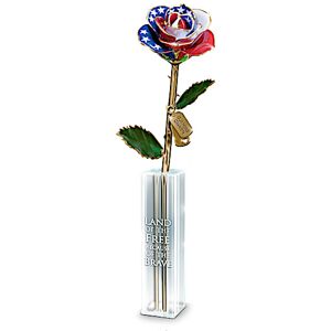 The Bradford Exchange Military Loved One Personalized Preserved Rose Centerpiece