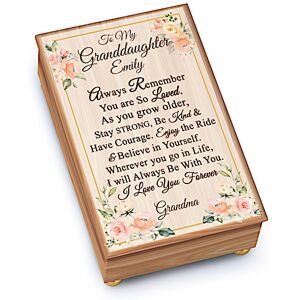 The Bradford Exchange To My Granddaughter Personalized Wooden Music Box