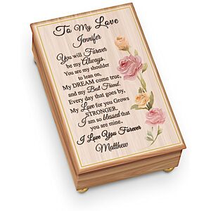 The Bradford Exchange To My Love Personalized Wooden Music Box