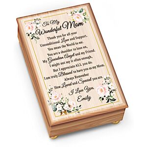 The Bradford Exchange To My Mom Wooden Music Box Signed With Your Name