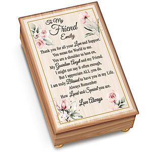 The Bradford Exchange Wooden Music Box Personalized With Your Friend's Name