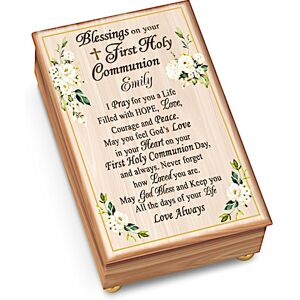 The Bradford Exchange First Holy Communion Music Box Personalized With Their Name