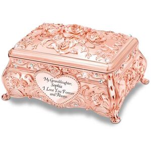 The Bradford Exchange Personalized Sculpted Rose Music Box For Granddaughter