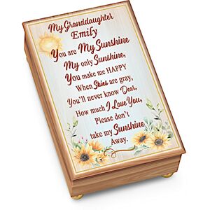 The Bradford Exchange You Are My Sunshine Music Box Personalized For Granddaughter
