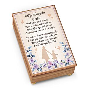 The Bradford Exchange My Daughter, I Love You Music Box Personalized With Her Name