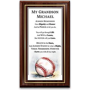 The Bradford Exchange Personalized Wall Plaque For Grandson: Choose A Sport