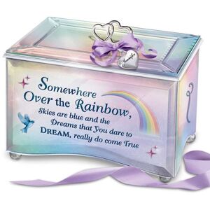 The Bradford Exchange Somewhere Over The Rainbow Personalized Mirrored Music Box
