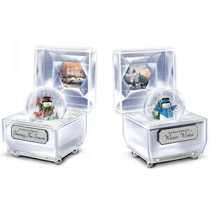 The Bradford Exchange Illuminated Thomas Kinkade Water Globe Music Box Collection