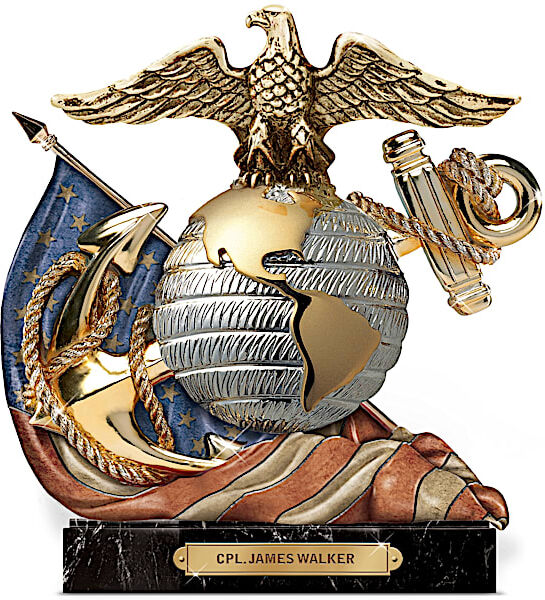 The Bradford Exchange Personalized Marine Sculpture: Honor, Courage, Commitment