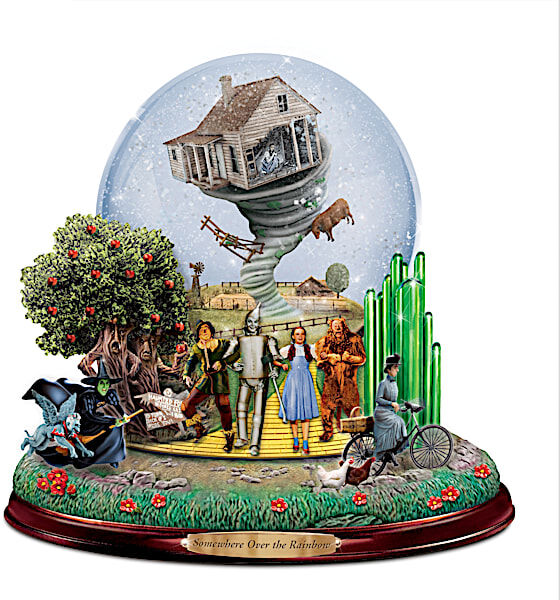 The Bradford Exchange The WIZARD OF OZ LAND OF OZ Musical Glitter Globe