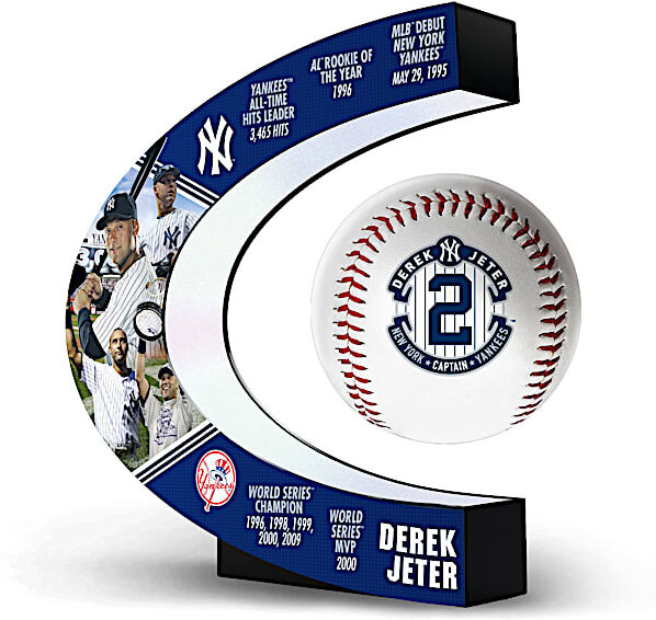 The Bradford Exchange Derek Jeter Levitating Baseball Lights Up And Spins