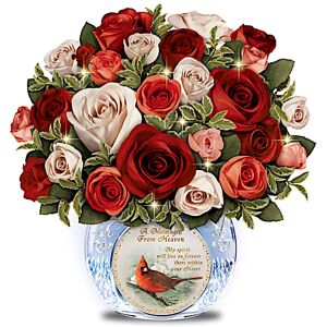 The Bradford Exchange Remembrance Floral Centerpiece in Crystal Vase with Joe Hautman Art: Lights Up The Bradford Exchange Remembrance Floral Centerpiece in Crystal Vase with Joe Hautman Art: Lights Up