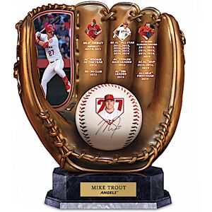 The Bradford Exchange Mike Trout Cold-Cast Bronze Glove Tribute Sculpture The Bradford Exchange Mike Trout Cold-Cast Bronze Glove Tribute Sculpture