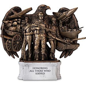 The Bradford Exchange U.S. Military Veterans Cold-Cast Bronze Sculpture Collection The Bradford Exchange U.S. Military Veterans Cold-Cast Bronze Sculpture Collection