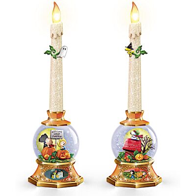 The Bradford Exchange PEANUTS Pumpkin Patch Glitter Globe Flameless Candle Set The Bradford Exchange PEANUTS Pumpkin Patch Glitter Globe Flameless Candle Set