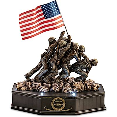 The Bradford Exchange 80th Anniversary Iwo Jima Cold-Cast Bronze Tribute Sculpture The Bradford Exchange 80th Anniversary Iwo Jima Cold-Cast Bronze Tribute Sculpture