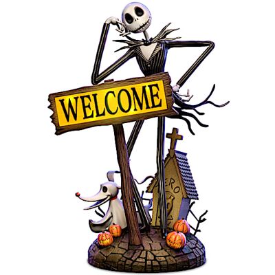 The Bradford Exchange Nightmare Before Christmas Solar Lit Outdoor Welcome Sign The Bradford Exchange Nightmare Before Christmas Solar Lit Outdoor Welcome Sign