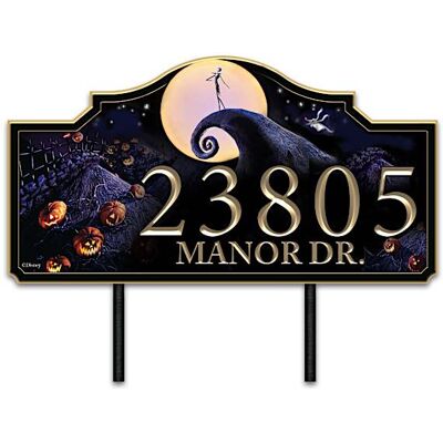The Bradford Exchange The Nightmare Before Christmas Personalized Address Sign The Bradford Exchange The Nightmare Before Christmas Personalized Address Sign