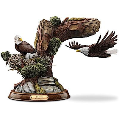 The Bradford Exchange Soaring Guardian Levitating Eagle Sculpture With Nest The Bradford Exchange Soaring Guardian Levitating Eagle Sculpture With Nest