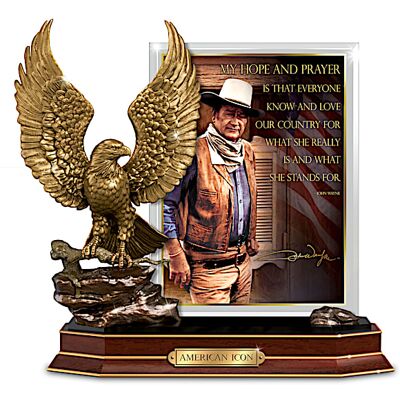 The Bradford Exchange John Wayne American Icon Sculpture With Patriotic Quote The Bradford Exchange John Wayne American Icon Sculpture With Patriotic Quote