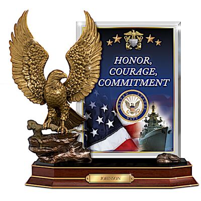 The Bradford Exchange U.S. Navy Tribute Personalized Eagle Sculpture The Bradford Exchange U.S. Navy Tribute Personalized Eagle Sculpture