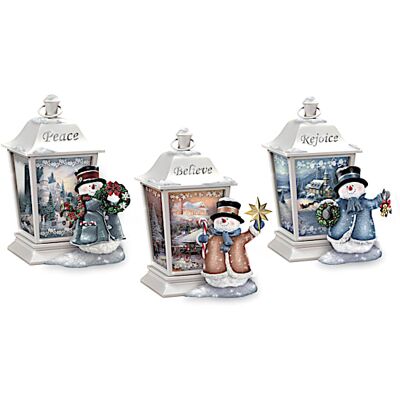 The Bradford Exchange Thomas Kinkade Illuminated Snowmen Lantern Collection The Bradford Exchange Thomas Kinkade Illuminated Snowmen Lantern Collection