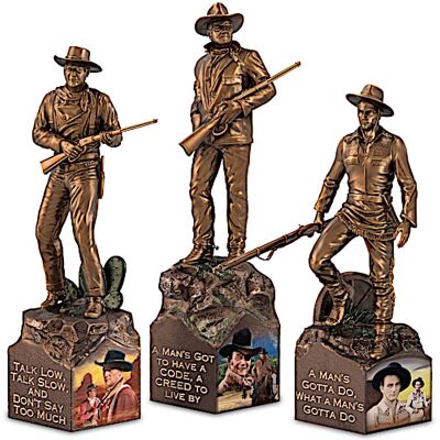 The Bradford Exchange John Wayne Cold-Cast Bronze Sculpture Collection The Bradford Exchange John Wayne Cold-Cast Bronze Sculpture Collection