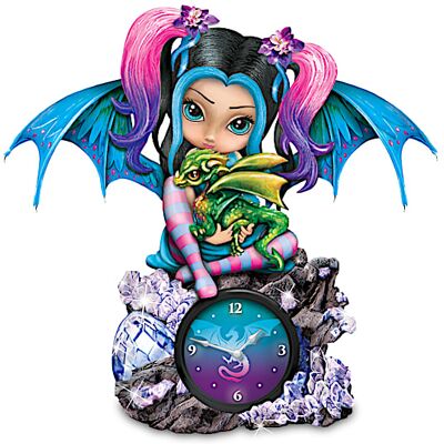 The Bradford Exchange Jasmine Becket-Griffith Crystalline Fairy Dragon Clocks The Bradford Exchange Jasmine Becket-Griffith Crystalline Fairy Dragon Clocks